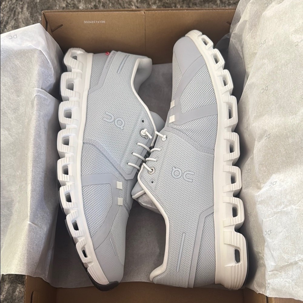 On Running Cloud 6 Men's Glacier/ White Running Shoes Size 12